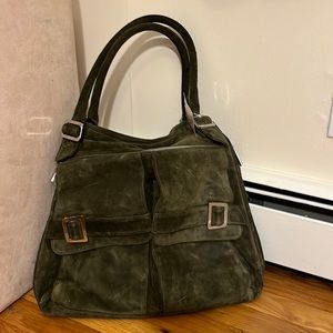 NWT Beautiful Rich Green Suede Kooba bag